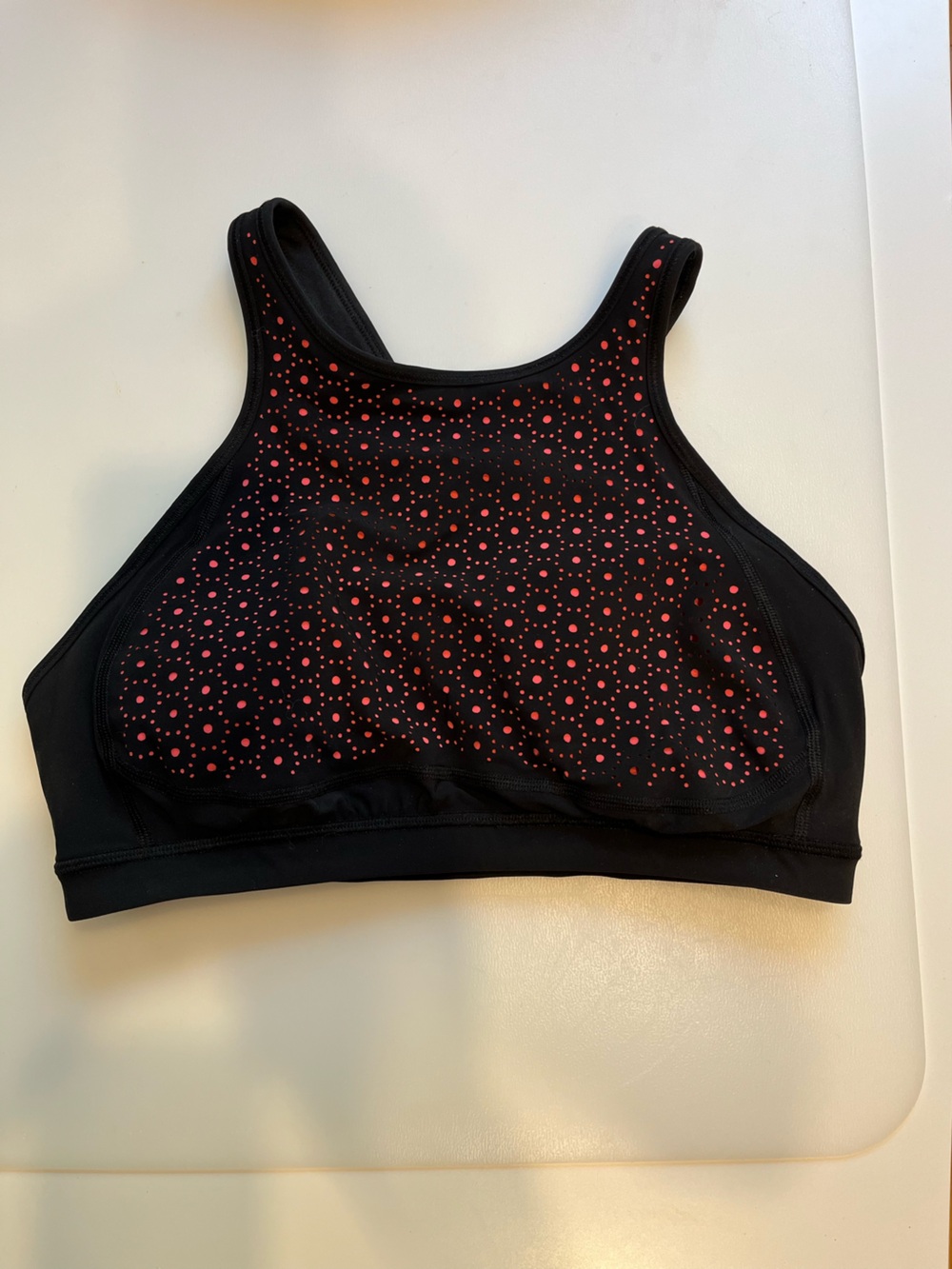 LULULEMON Black and Pink High-Neck Sports Bra - Women Intimates & Sleepwear
